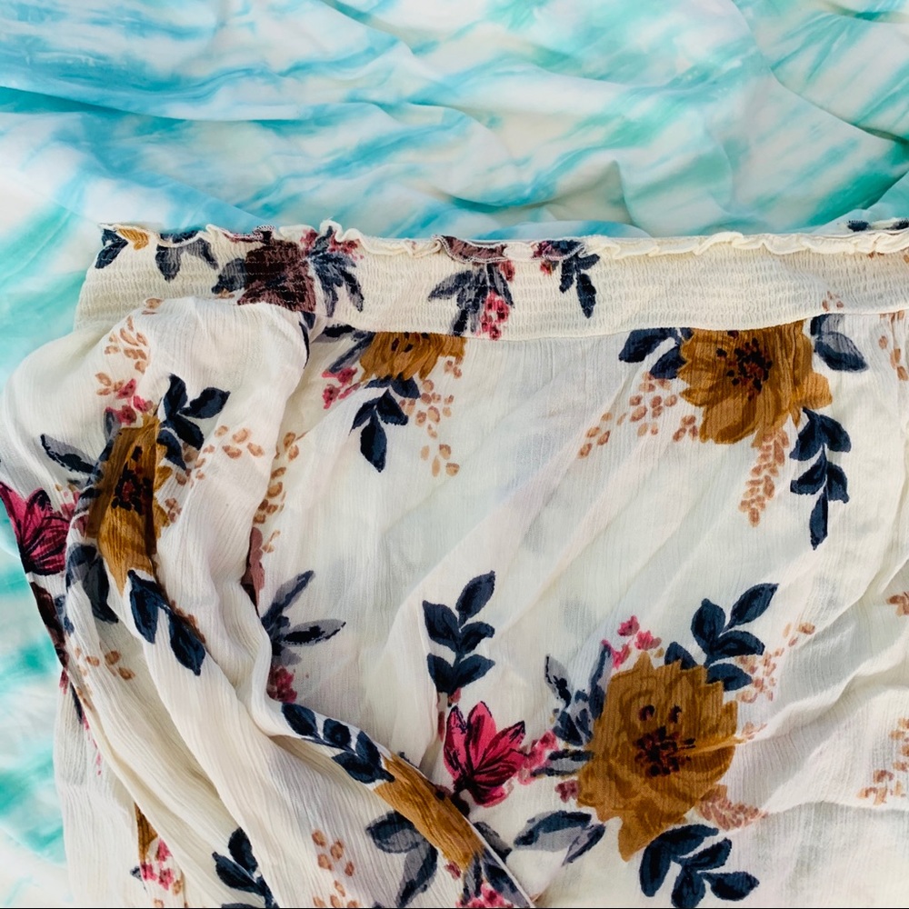 Off-the-Shoulder Floral Blouse